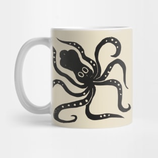 Minoan Octopus Linoprint Mug